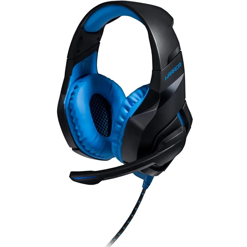Headset Gamer Warrior 2.0 Com Led Usb Preto E Azul Ph244